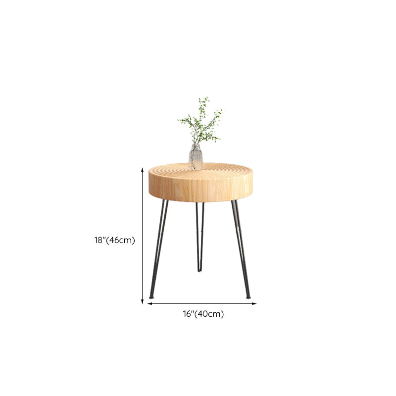 Contemporary Cocktail Table Round Solid Wood Coffee Cocktail Table Clearhalo 'Coffee & Accent Tables' 'Coffee Tables' 'coffee_tables' 'furn' 'furn_coffee_tables' 'Furniture' 'Living Room Furniture' 6655813