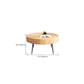 Contemporary Cocktail Table Round Solid Wood Coffee Cocktail Table Clearhalo 'Coffee & Accent Tables' 'Coffee Tables' 'coffee_tables' 'furn' 'furn_coffee_tables' 'Furniture' 'Living Room Furniture' 6655814