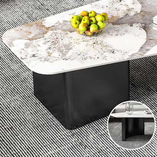 Mesa de café geométrica de pizarra contemporánea estándar 1 mesa de café con almacenamiento