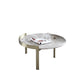 Glam Slate Coffee Table Round Beige Coffee Table Set with 3 Legs 31.5"L x 31.5"W x 16"H Clearhalo 'Coffee & Accent Tables' 'Coffee Tables' 'coffee_tables' 'furn' 'furn_coffee_tables' 'Furniture' 'Living Room Furniture' 6655836