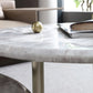 Glam Slate Coffee Table Round Beige Coffee Table Set with 3 Legs Clearhalo 'Coffee & Accent Tables' 'Coffee Tables' 'coffee_tables' 'furn' 'furn_coffee_tables' 'Furniture' 'Living Room Furniture' 6655841