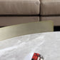 Glam Slate Coffee Table Round Beige Coffee Table Set with 3 Legs Clearhalo 'Coffee & Accent Tables' 'Coffee Tables' 'coffee_tables' 'furn' 'furn_coffee_tables' 'Furniture' 'Living Room Furniture' 6655842