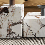 Block Coffee Cocktail Table Contemporary Slate Coffee Table Set