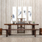 Rectangle Solid Wood Coffee Table Dark Brown Abstract Cocktail Table Clearhalo 'Coffee & Accent Tables' 'Coffee Tables' 'coffee_tables' 'furn' 'furn_coffee_tables' 'Furniture' 'Living Room Furniture' 6655867
