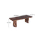 Rectangle Solid Wood Coffee Table Dark Brown Abstract Cocktail Table Clearhalo 'Coffee & Accent Tables' 'Coffee Tables' 'coffee_tables' 'furn' 'furn_coffee_tables' 'Furniture' 'Living Room Furniture' 6655877