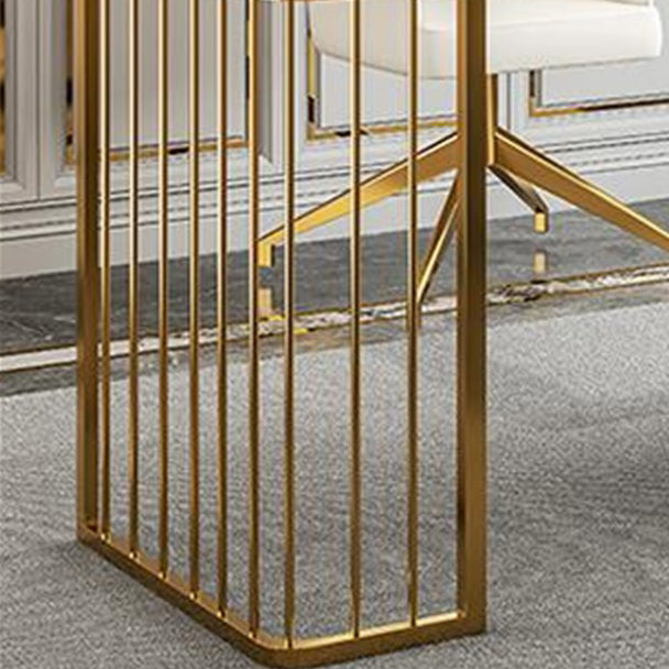 Escritorio de oficina de glam stone 3 cajones de 29.53 pulgadas de altura