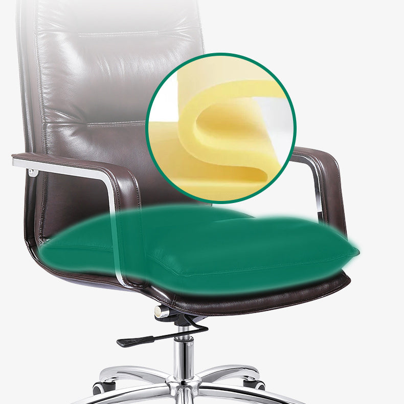 Chaise de bureau moderne Hauteur de siège réglable Amles rembourrés Faux Cuir Deker Chaise avec roues