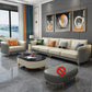 Glam Smoking -Armsofa Flecken echtes Ledersofa mit Kissen