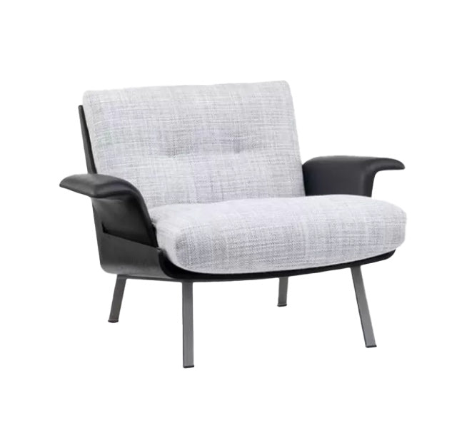 Industrial Lounge Chair Solid Color Cushion Back Basic Four Leg Reclining Accent Chair Cotton and Linen 1 Piece Flared Arm Clearhalo 'Accent Chairs' 'accent_chairs' 'Chairs & Seating' 'furn' 'furn_accent_chairs' 'Furniture' 'Living Room Furniture' 6655966