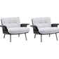 Industrial Lounge Chair Solid Color Cushion Back Basic Four Leg Reclining Accent Chair Cotton and Linen 2 Piece Set Flared Arm Clearhalo 'Accent Chairs' 'accent_chairs' 'Chairs & Seating' 'furn' 'furn_accent_chairs' 'Furniture' 'Living Room Furniture' 6655968