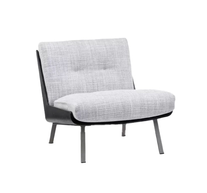 Industrial Lounge Chair Solid Color Cushion Back Basic Four Leg Reclining Accent Chair Cotton and Linen 1 Piece Armless Clearhalo 'Accent Chairs' 'accent_chairs' 'Chairs & Seating' 'furn' 'furn_accent_chairs' 'Furniture' 'Living Room Furniture' 6655974
