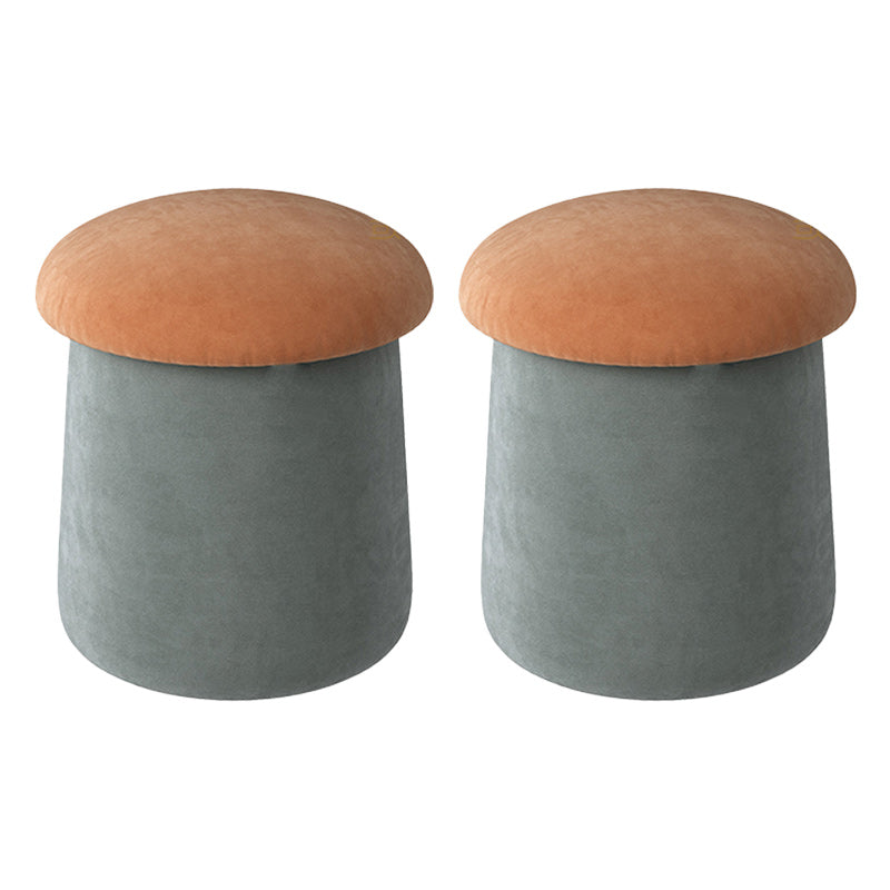 Contemporary Armless Chair Solid Color Upholstered Parsons Chair Ottoman 2 Piece Set Clearhalo 'Accent Chairs' 'accent_chairs' 'Chairs & Seating' 'furn' 'furn_accent_chairs' 'Furniture' 'Living Room Furniture' 6655987