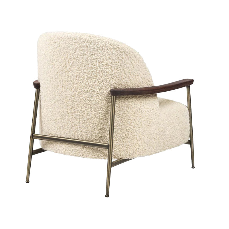 Scandinavian Arm Chair Solid Color Living Room Cushion Back Square Arms Armchair White 1 Piece Clearhalo 'Accent Chairs' 'accent_chairs' 'Chairs & Seating' 'furn' 'furn_accent_chairs' 'Furniture' 'Living Room Furniture' 6656002
