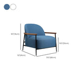 Scandinavian Arm Chair Solid Color Living Room Cushion Back Square Arms Armchair Clearhalo 'Accent Chairs' 'accent_chairs' 'Chairs & Seating' 'furn' 'furn_accent_chairs' 'Furniture' 'Living Room Furniture' 6656013