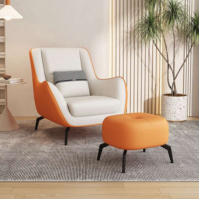Mid-Century Modern Accent Chair Cushion Back Basic Four Legs Arms Included Armchair Clearhalo 'Accent Chairs' 'accent_chairs' 'Chairs & Seating' 'furn' 'furn_accent_chairs' 'Furniture' 'Living Room Furniture' 6656014