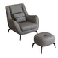 Mid-Century Modern Accent Chair Cushion Back Basic Four Legs Arms Included Armchair Grey 1 Piece With Ottoman Clearhalo 'Accent Chairs' 'accent_chairs' 'Chairs & Seating' 'furn' 'furn_accent_chairs' 'Furniture' 'Living Room Furniture' 6656015