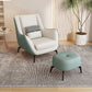 Mid-Century Modern Accent Chair Cushion Back Basic Four Legs Arms Included Armchair Clearhalo 'Accent Chairs' 'accent_chairs' 'Chairs & Seating' 'furn' 'furn_accent_chairs' 'Furniture' 'Living Room Furniture' 6656016