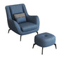 Mid-Century Modern Accent Chair Cushion Back Basic Four Legs Arms Included Armchair Blue 1 Piece With Ottoman Clearhalo 'Accent Chairs' 'accent_chairs' 'Chairs & Seating' 'furn' 'furn_accent_chairs' 'Furniture' 'Living Room Furniture' 6656018