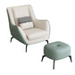 Mid-Century Modern Accent Chair Cushion Back Basic Four Legs Arms Included Armchair White-Green 1 Piece With Ottoman Clearhalo 'Accent Chairs' 'accent_chairs' 'Chairs & Seating' 'furn' 'furn_accent_chairs' 'Furniture' 'Living Room Furniture' 6656023