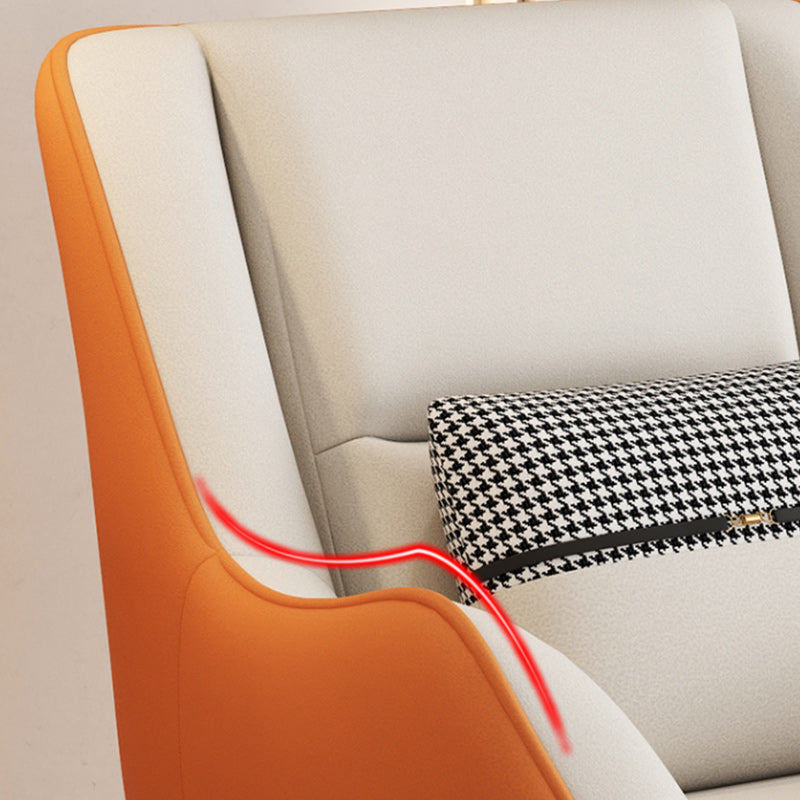 Mid-Century Modern Accent Chair Cushion Back Basic Four Legs Arms Included Armchair Clearhalo 'Accent Chairs' 'accent_chairs' 'Chairs & Seating' 'furn' 'furn_accent_chairs' 'Furniture' 'Living Room Furniture' 6656027