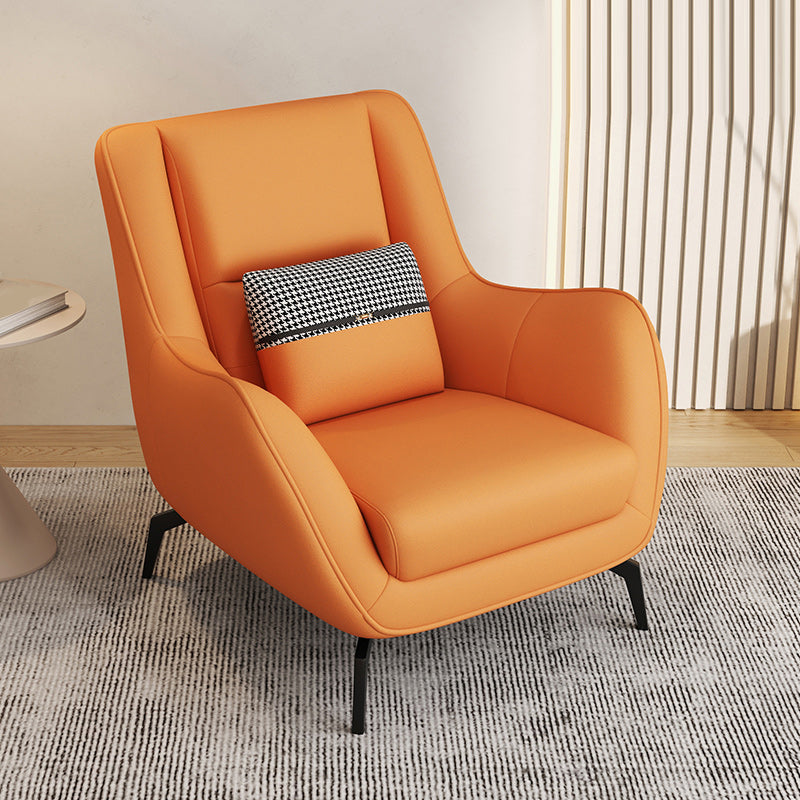 Mid-Century Modern Accent Chair Cushion Back Basic Four Legs Arms Included Armchair Clearhalo 'Accent Chairs' 'accent_chairs' 'Chairs & Seating' 'furn' 'furn_accent_chairs' 'Furniture' 'Living Room Furniture' 6656032
