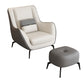 Mid-Century Modern Accent Chair Cushion Back Basic Four Legs Arms Included Armchair Light Gray Beige 1 Piece With Ottoman Clearhalo 'Accent Chairs' 'accent_chairs' 'Chairs & Seating' 'furn' 'furn_accent_chairs' 'Furniture' 'Living Room Furniture' 6656042
