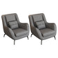 Mid-Century Modern Accent Chair Cushion Back Basic Four Legs Arms Included Armchair Grey 2 Piece Set Without Ottoman Clearhalo 'Accent Chairs' 'accent_chairs' 'Chairs & Seating' 'furn' 'furn_accent_chairs' 'Furniture' 'Living Room Furniture' 6656048