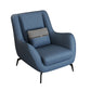 Mid-Century Modern Accent Chair Cushion Back Basic Four Legs Arms Included Armchair Blue 1 Piece Without Ottoman Clearhalo 'Accent Chairs' 'accent_chairs' 'Chairs & Seating' 'furn' 'furn_accent_chairs' 'Furniture' 'Living Room Furniture' 6656049