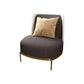 Upholstered Accent Armchair 4 Legs Sewn Pillow Back Accent Chair Dark Gray Linen 1 Piece Clearhalo 'Accent Chairs' 'accent_chairs' 'Chairs & Seating' 'furn' 'furn_accent_chairs' 'Furniture' 'Living Room Furniture' 6656068