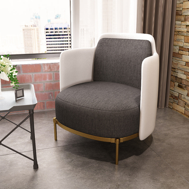 Upholstered Accent Armchair 4 Legs Sewn Pillow Back Accent Chair Clearhalo 'Accent Chairs' 'accent_chairs' 'Chairs & Seating' 'furn' 'furn_accent_chairs' 'Furniture' 'Living Room Furniture' 6656072