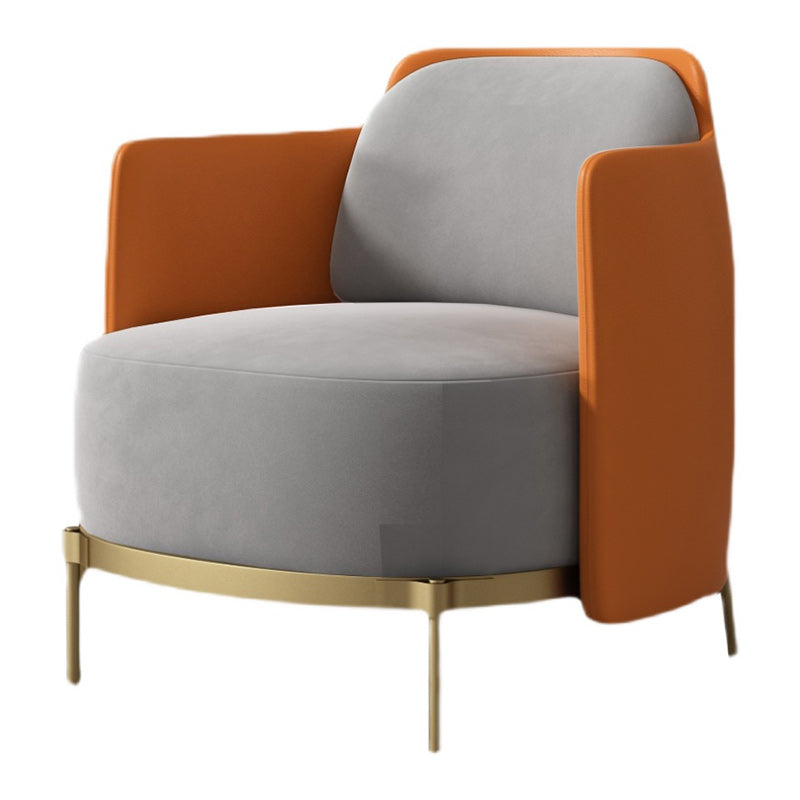 Upholstered Accent Armchair 4 Legs Sewn Pillow Back Accent Chair Clearhalo 'Accent Chairs' 'accent_chairs' 'Chairs & Seating' 'furn' 'furn_accent_chairs' 'Furniture' 'Living Room Furniture' 6656075