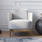 Upholstered Accent Armchair 4 Legs Sewn Pillow Back Accent Chair Clearhalo 'Accent Chairs' 'accent_chairs' 'Chairs & Seating' 'furn' 'furn_accent_chairs' 'Furniture' 'Living Room Furniture' 6656087