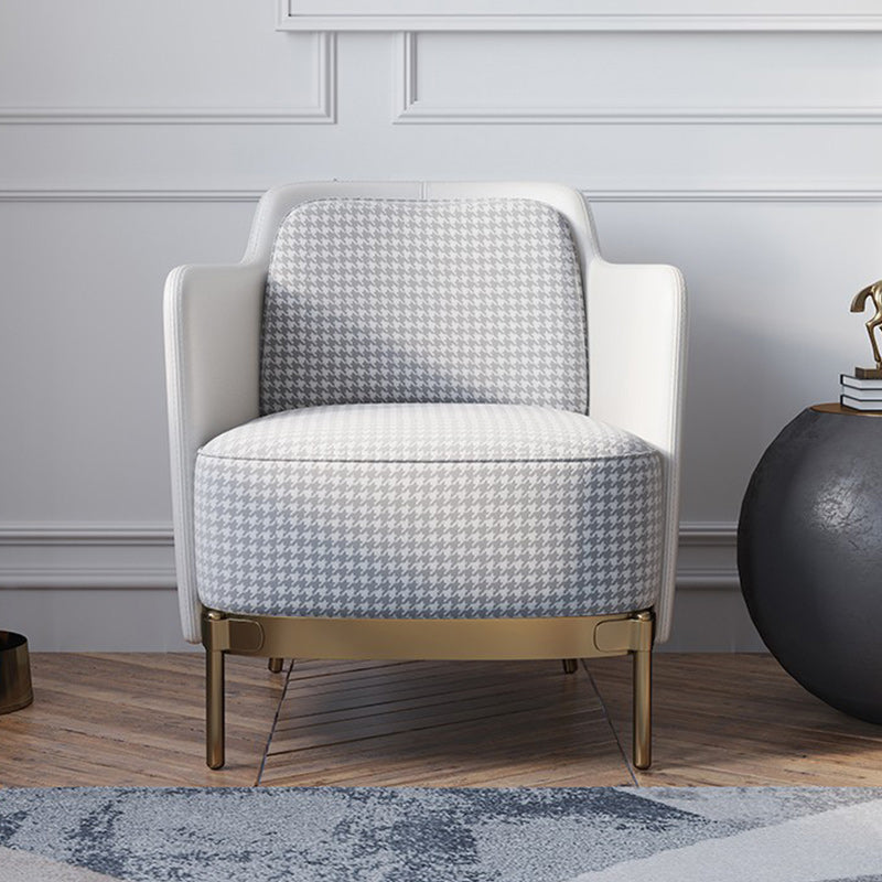 Upholstered Accent Armchair 4 Legs Sewn Pillow Back Accent Chair Clearhalo 'Accent Chairs' 'accent_chairs' 'Chairs & Seating' 'furn' 'furn_accent_chairs' 'Furniture' 'Living Room Furniture' 6656087