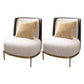 Upholstered Accent Armchair 4 Legs Sewn Pillow Back Accent Chair Cream Gray Linen 2 Piece Set Clearhalo 'Accent Chairs' 'accent_chairs' 'Chairs & Seating' 'furn' 'furn_accent_chairs' 'Furniture' 'Living Room Furniture' 6656090