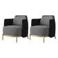 Upholstered Accent Armchair 4 Legs Sewn Pillow Back Accent Chair Black Houndstooth Linen 2 Piece Set Clearhalo 'Accent Chairs' 'accent_chairs' 'Chairs & Seating' 'furn' 'furn_accent_chairs' 'Furniture' 'Living Room Furniture' 6656097