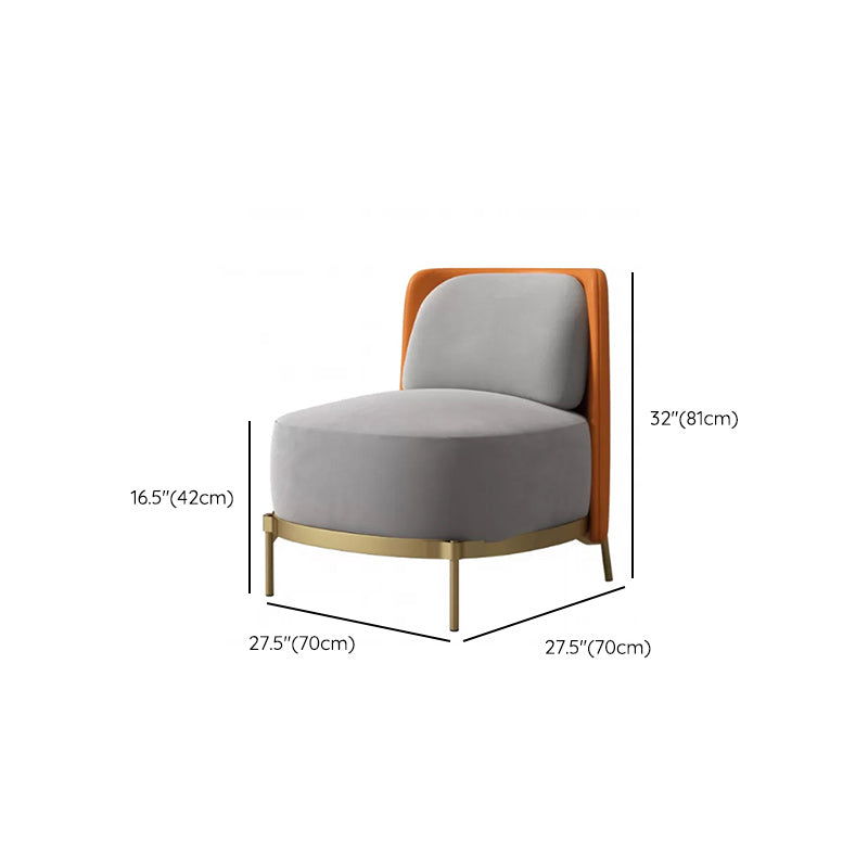 Upholstered Accent Armchair 4 Legs Sewn Pillow Back Accent Chair Clearhalo 'Accent Chairs' 'accent_chairs' 'Chairs & Seating' 'furn' 'furn_accent_chairs' 'Furniture' 'Living Room Furniture' 6656103