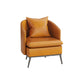 Genuine Leather Accent Armchair Basic Four Legs Pillow Back Chair 23.6"L x 23.6"W x 29.5"H Light Brown 1 Piece Clearhalo 'Accent Chairs' 'accent_chairs' 'Chairs & Seating' 'furn' 'furn_accent_chairs' 'Furniture' 'Living Room Furniture' 6656107