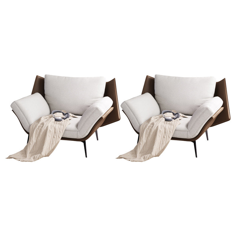 Mid-Century Modern Accent Armchair Flared Arms Fabric Armchair Cotton 2 Piece Set Clearhalo 'Accent Chairs' 'accent_chairs' 'Chairs & Seating' 'furn' 'furn_accent_chairs' 'Furniture' 'Living Room Furniture' 6656171