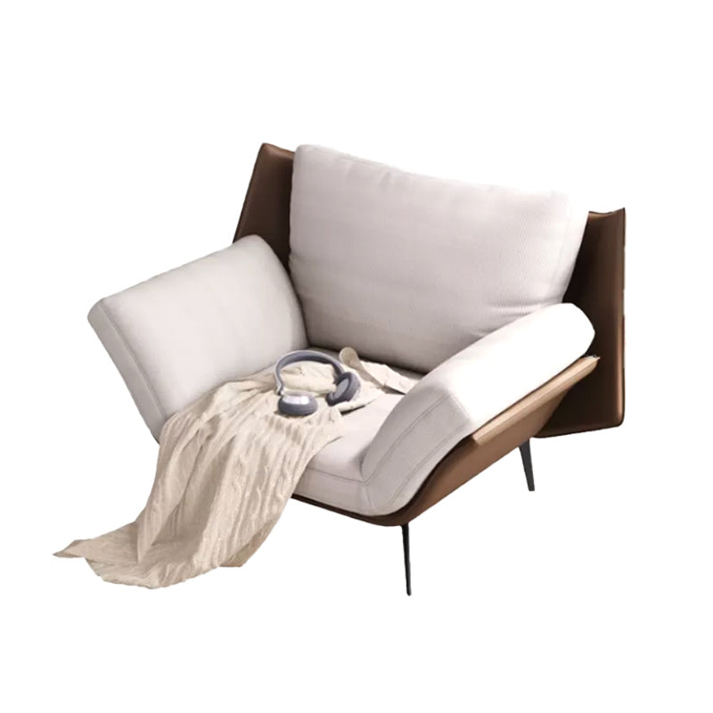 Mid-Century Modern Accent Armchair Flared Arms Fabric Armchair Corduroy 1 Piece Clearhalo 'Accent Chairs' 'accent_chairs' 'Chairs & Seating' 'furn' 'furn_accent_chairs' 'Furniture' 'Living Room Furniture' 6656173