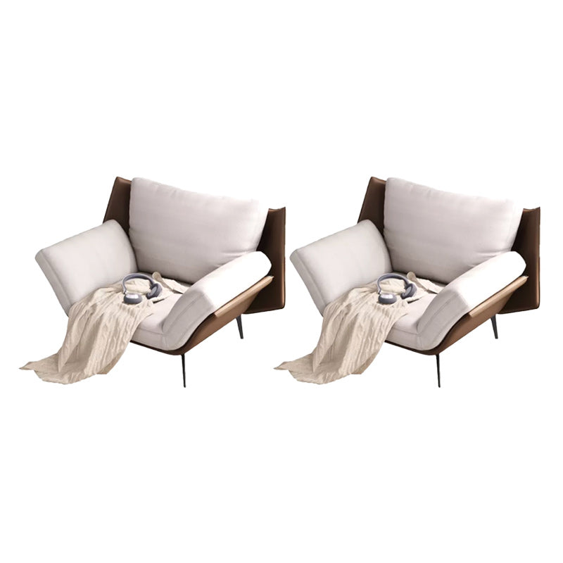 Mid-Century Modern Accent Armchair Flared Arms Fabric Armchair Corduroy 2 Piece Set Clearhalo 'Accent Chairs' 'accent_chairs' 'Chairs & Seating' 'furn' 'furn_accent_chairs' 'Furniture' 'Living Room Furniture' 6656175
