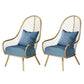 Glam Accent Chair Living Room Reclining Basic Four Legs Pillow Back Parsons Chair Blue 2 Piece Set Clearhalo 'Accent Chairs' 'accent_chairs' 'Chairs & Seating' 'furn' 'furn_accent_chairs' 'Furniture' 'Living Room Furniture' 6656195