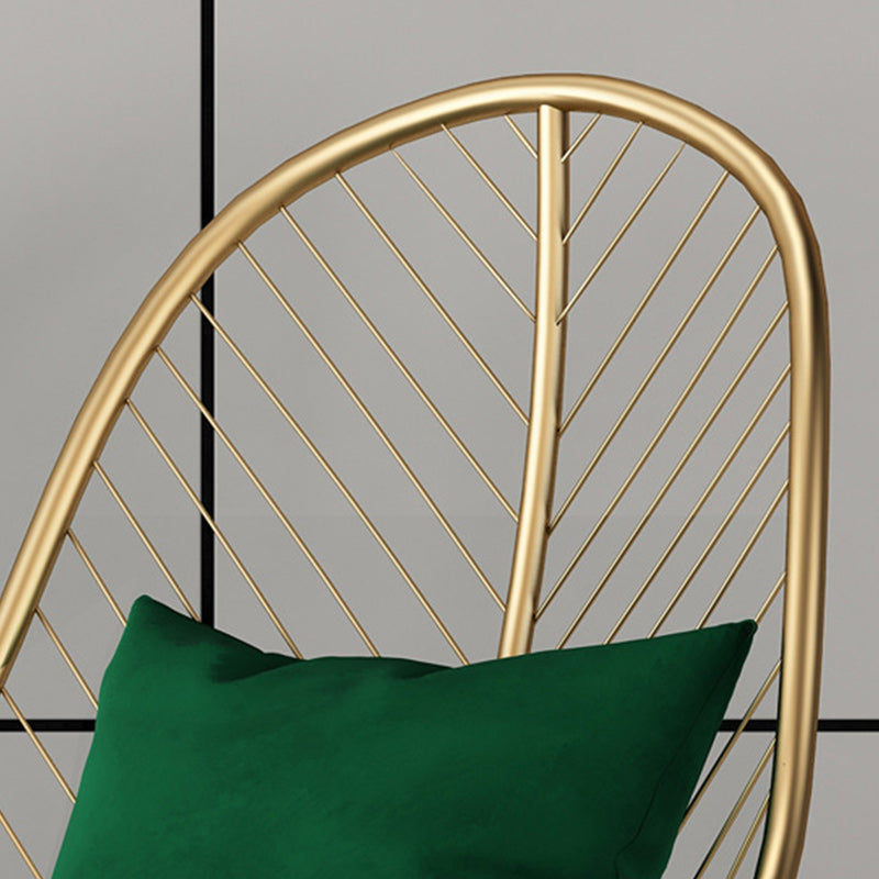 Glam Accent Chair Living Room Reclining Basic Four Legs Pillow Back Parsons Chair Clearhalo 'Accent Chairs' 'accent_chairs' 'Chairs & Seating' 'furn' 'furn_accent_chairs' 'Furniture' 'Living Room Furniture' 6656196