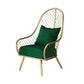 Glam Accent Chair Living Room Reclining Basic Four Legs Pillow Back Parsons Chair Green 1 Piece Clearhalo 'Accent Chairs' 'accent_chairs' 'Chairs & Seating' 'furn' 'furn_accent_chairs' 'Furniture' 'Living Room Furniture' 6656197