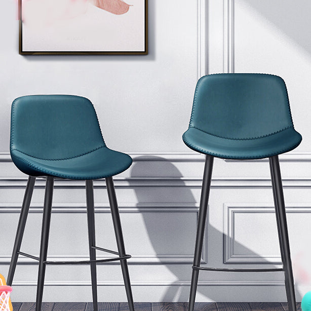 Lederen barkruk moderne rugleuning kruk voor bristol met metalen benen