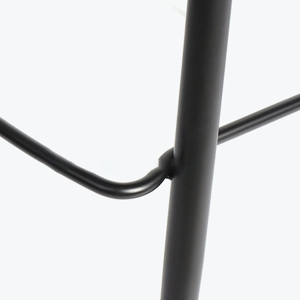 Lederen barkruk moderne rugleuning kruk voor bristol met metalen benen