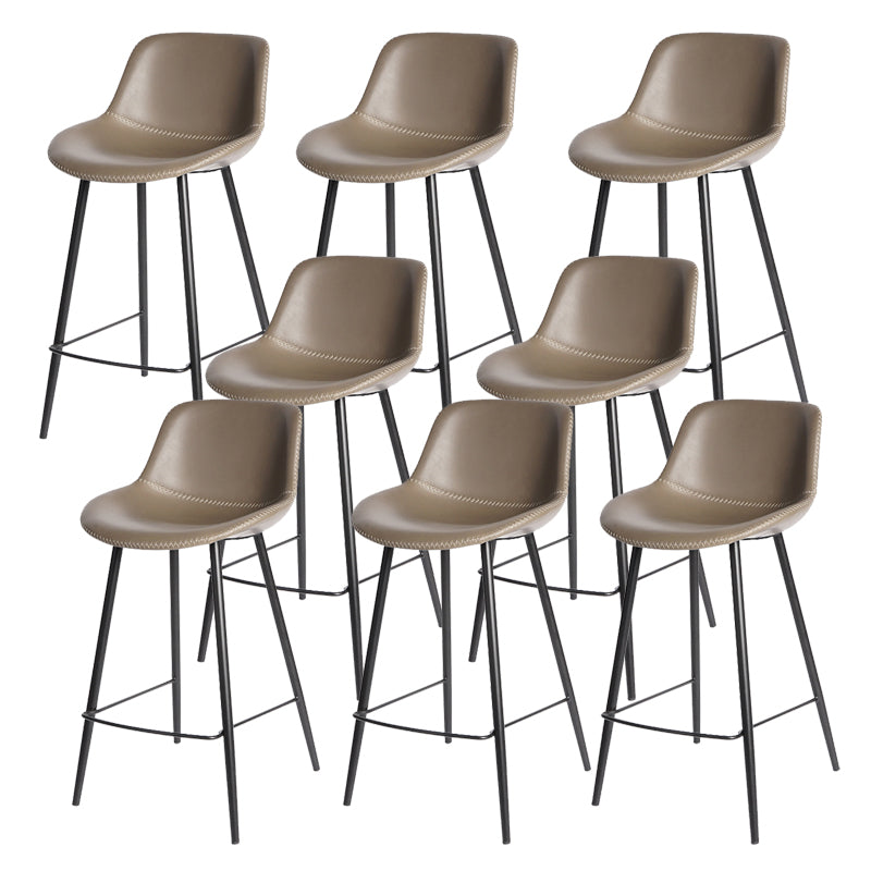 Lederen barkruk moderne rugleuning kruk voor bristol met metalen benen