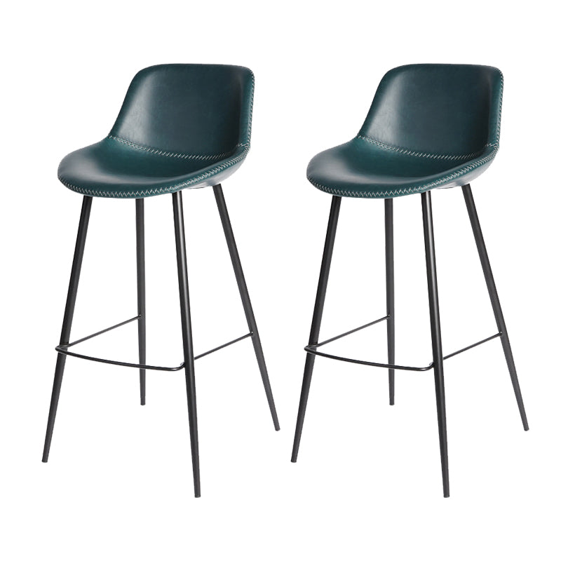 Lederen barkruk moderne rugleuning kruk voor bristol met metalen benen