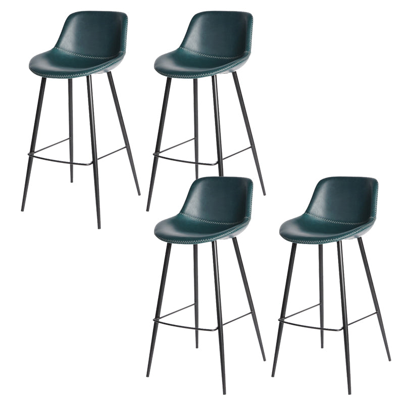 Lederen barkruk moderne rugleuning kruk voor bristol met metalen benen