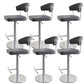Leather Bar Stool Adjustable Backrest Counter Stool for Bristol With Cushion Gray 6 Piece Set Clearhalo 'Bar Furniture' 'Bar Stools' 'bar_stools' 'furn' 'furn_bar_stools' 'Furniture' 'Kitchen & Dining Furniture' 6661327