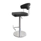 Leather Bar Stool Adjustable Backrest Counter Stool for Bristol With Cushion Black 1 Piece Clearhalo 'Bar Furniture' 'Bar Stools' 'bar_stools' 'furn' 'furn_bar_stools' 'Furniture' 'Kitchen & Dining Furniture' 6661332